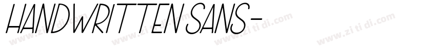 Handwritten Sans字体转换 Handwritten Sans字体转换